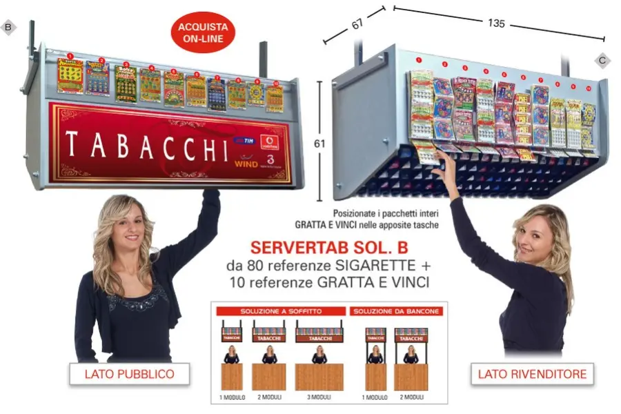 Arredamento tabaccheria ricevitoria